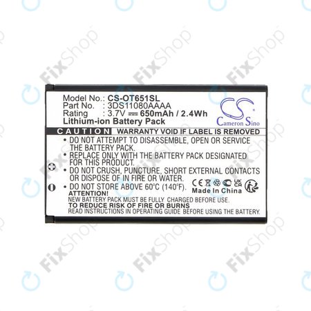 Baterie pro Alcatel Lollipops, 650mAh, Li-Ion, 3.7V, 3DS11080AAAA, HQ