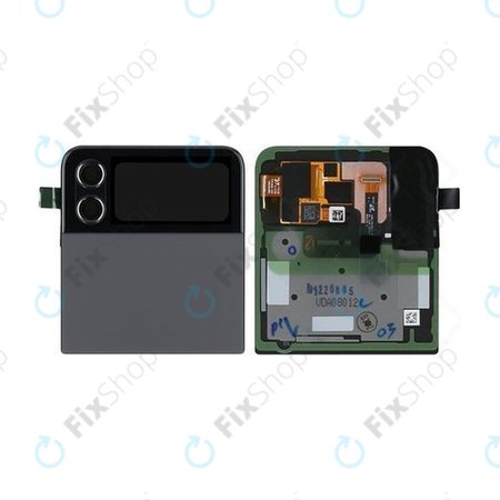 Samsung Galaxy Z Flip 4 F721B - LCD Displej + Dotykové Sklo + Rám (Vnější) (Graphite) - GH97-27947A Genuine Service Pack