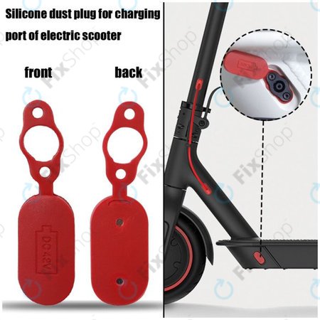 Xiaomi Mi Electric Scooter 1S, 2 M365, Essential, Pro, Pro 2 - Gumová Krytka Nabíjecího Konektoru s Magnetem (Red)