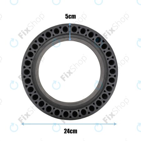 Xiaomi Mi Electric Scooter 1S, 2 M365, Essential, Pro, Pro 2 - Odolná Plná Bezdušová Pneumatika (Typ 2) (Black)