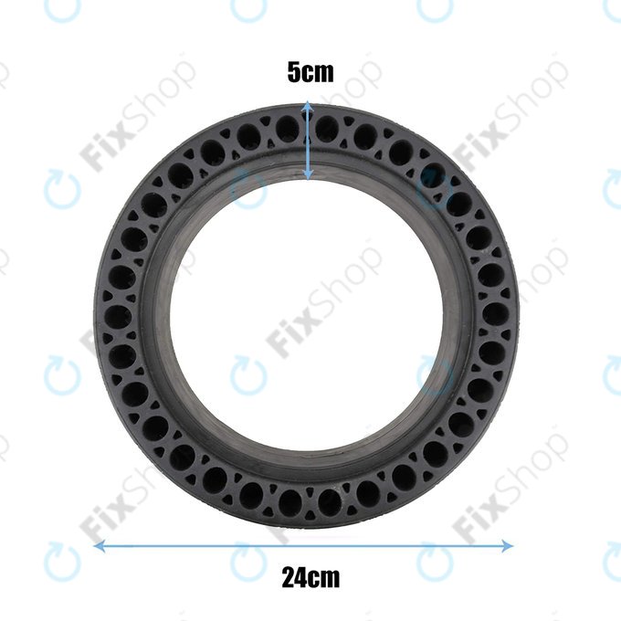 Xiaomi Mi Electric Scooter 1S, 2 M365, Essential, Pro, Pro 2 - Odolná Plná Bezdušová Pneumatika (Typ 2) (Black)