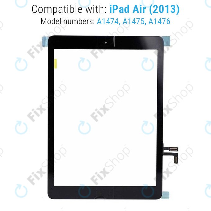 Apple iPad Air - Dotykové Sklo + Tlačítko Domů (Black)