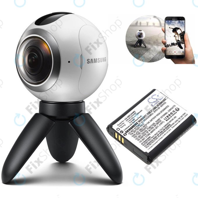 Baterie pro Samsung Gear 360, 1300mAh, Li-Ion, 3.85V, EB-BC200ABE, HQ