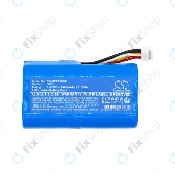 Baterie pro NEXGO N86, 3400mAh, Li-Ion, 7.4V, GX05, HQ