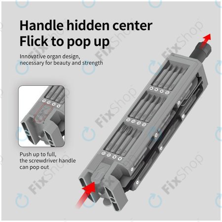 Kingsdun - Precízna Sada se Šroubovákem a Bity 44v1