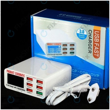 Product Schematic 896 - USB Servisní Nabíjecí Stanice s USB 3.0