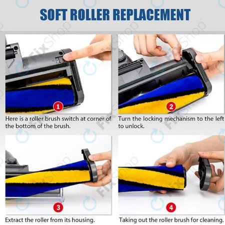 Dyson V12 - Podlahová Hubice se Zeleným LED Světlem