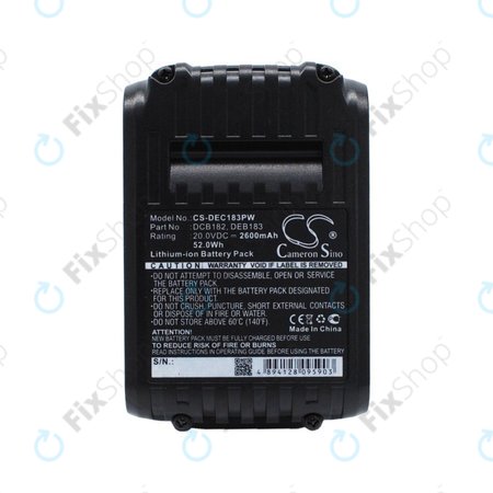 DeWalt DC, DW-series - Baterie DCB182, DCB183 2600mAh HQ