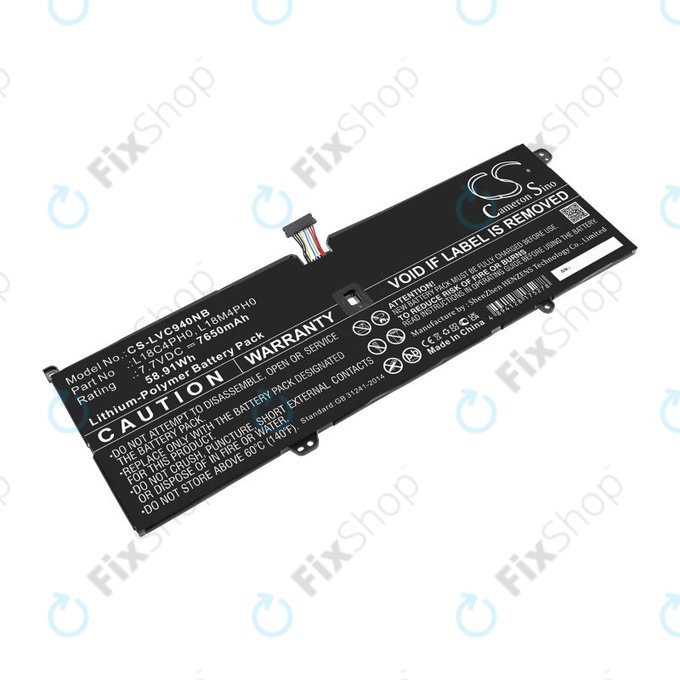 Baterie pro Lenovo Yoga C940, 7650mAh, Li-Pol, 7.7V, L18C4PH0, HQ