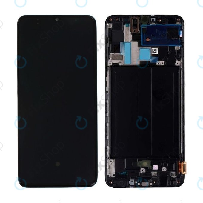 Samsung Galaxy A70 A705F - LCD Displej + Dotykové Sklo + Rám (Black) - GH82-19747A, GH82-19787A Genuine Service Pack