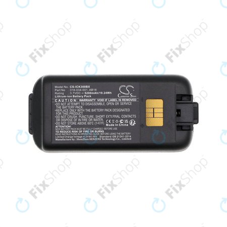 Baterie pro Intermec CK3, CK3A, CK3X, CK3R, CK3C, CK3C1, CK3N, 5200mAh, Li-Ion, 3.7V, 318-034-001, HQ