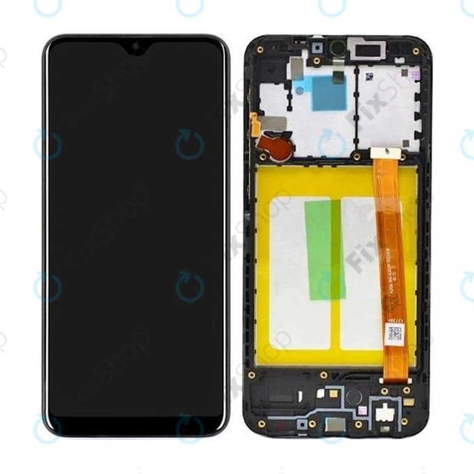 Samsung Galaxy A20e A202F - LCD displej + Dotykové Sklo + Rám (Black) - GH82-20229A, GH82-20186A Genuine Service Pack
