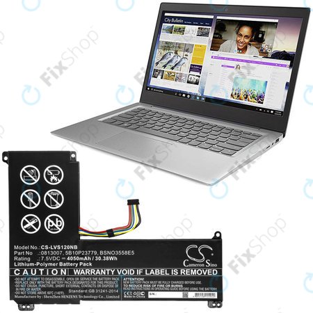 Baterie pro Lenovo IdeaPad 120S, 4050mAh, Li-Pol, 7.5V, 0813007, HQ