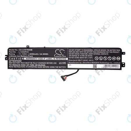 Baterie pro Lenovo Ideapad 700, Legion Y520, R720, 4050mAh, Li-Ion, 11.1V, L14M3P24, HQ