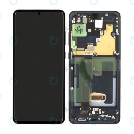 Samsung Galaxy S20 Ultra G988F - LCD Displej + Dotykové Sklo + Rám (Cosmic Black) - GH82-26032A, GH82-26033A Genuine Service Pack