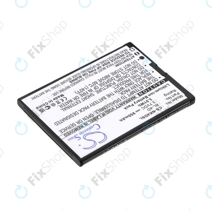 Baterie pro Nokia N97 Mini, E5, E7, BLU Hero 2, 950mAh, Li-Ion, 3.7V, BL-4D, HQ