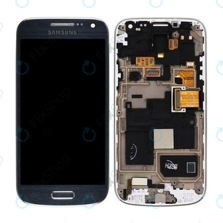 Samsung Galaxy S4 Mini Value I915i - LCD Displej + Dotykové Sklo + Rám (Black Mist) - GH97-16992C Genuine Service Pack