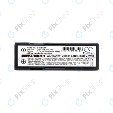Baterie pro Minolta Dg-X50-K, Pentax Optio Z10, Samsung L77, Sanyo, 700mAh, Li-Ion, 3.7V, NP-700, HQ