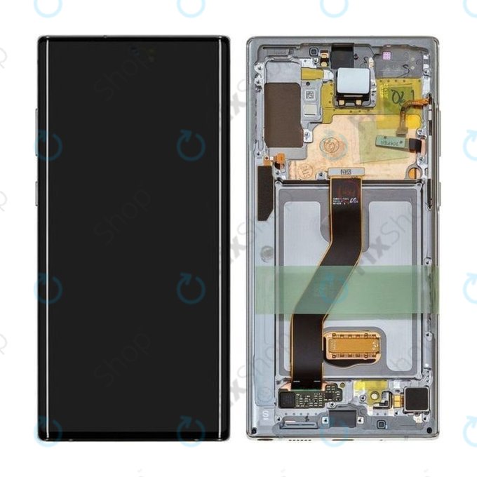 Samsung Galaxy Note 10 Plus - LCD Displej + Dotykové Sklo + Rám (Aura Glow) - GH82-20838C, G82-20900C Genuine Service Pack