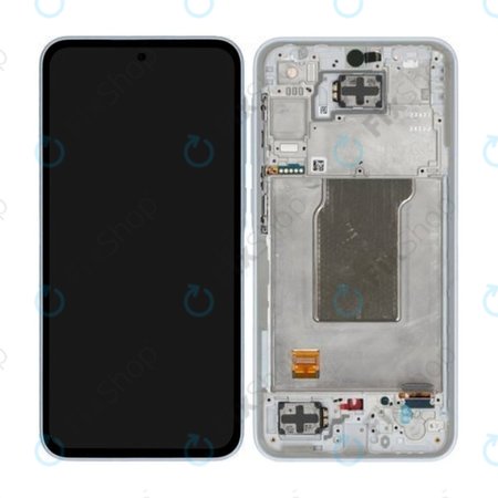 Samsung Galaxy A35 A356B - LCD Displej + Dotykové Sklo + Rám (Awesome Iceblue) - GH82-34221B Genuine Service Pack