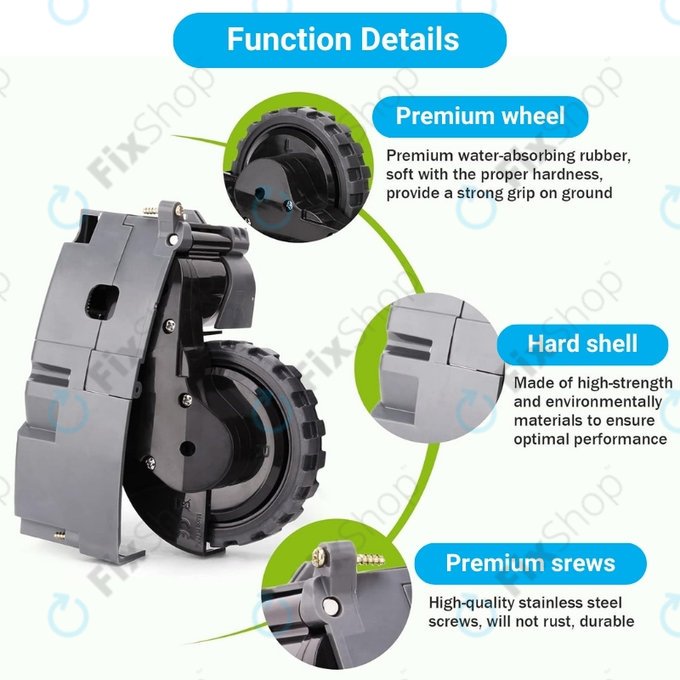 iRobot Roomba 500, 600, 700, 800, 900-series - Kolo s Motorem (Pravé)