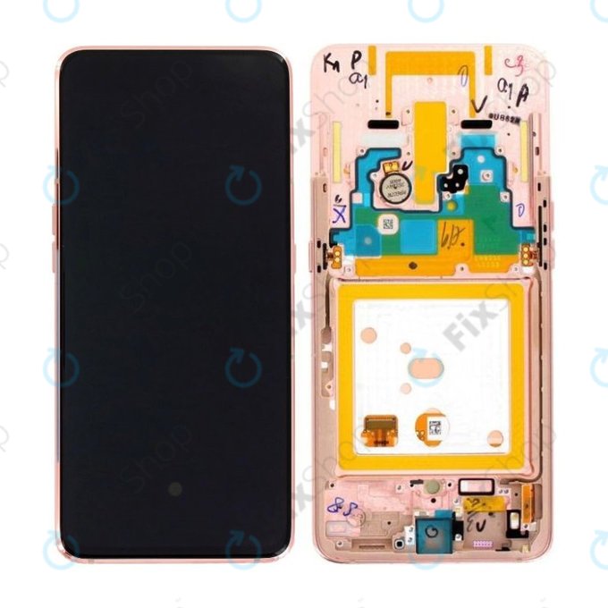Samsung Galaxy A80 A805F - LCD Displej + Dotykové Sklo + Rám (Angel Gold) - GH82-20348C, GH82-20368C, GH82-20390C Genuine Service Pack