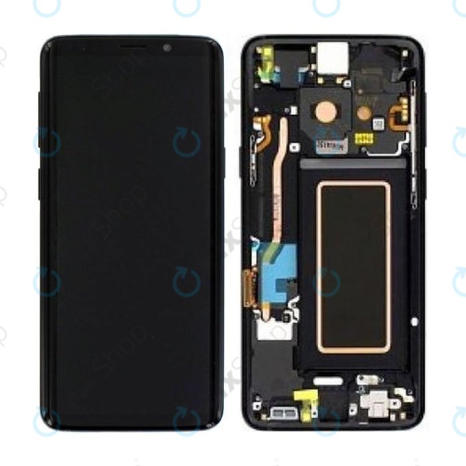 Samsung Galaxy S9 G960F - LCD Displej + Dotykové Sklo + Rám (Midnight Black) - GH97-21696A, GH97-21697A, GH97-21724A Genuine Service Pack