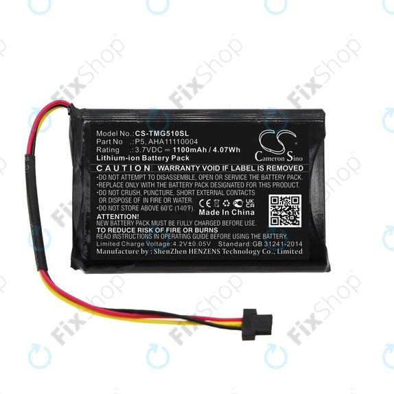 Baterie pro TomTom Go 510, 1100mAh, Li-Ion, 3.7V, AHA11110004, HQ
