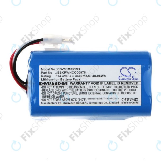 Baterie pro iClebo ARTE YCR-M05, 3400mAh, Li-Ion, 14.4V, EBKRBKDL001039, HQ