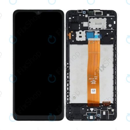 Samsung Galaxy A12 A125F - LCD Displej + Dotykové Sklo + Rám (Black) TFT