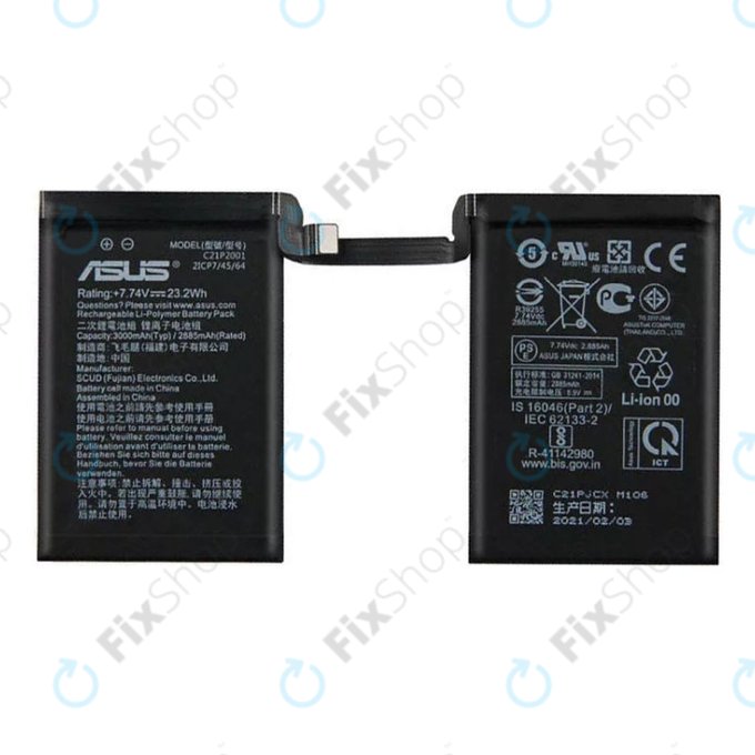 Asus ROG Phone 5 ZS673KS - Baterie C21P2001 6000mAh - 0B200-03920400 Genuine Service Pack