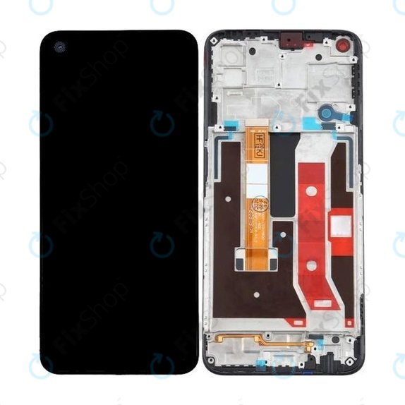 OPPO A72 - LCD Displej + Dotykové Sklo + Rám (Twilight Black) TFT