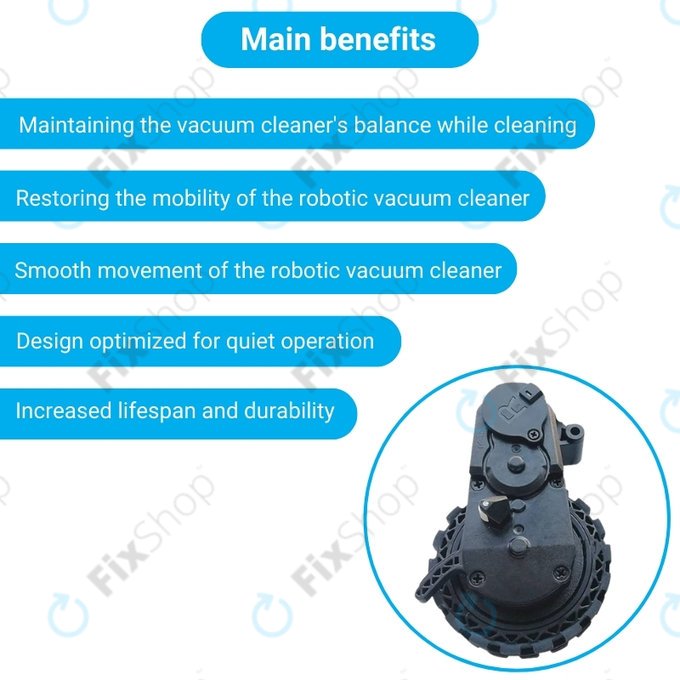 Ecovacs Deebot N-series, T-series, Ozmo-series - Kolo s Motorem (Pravé)