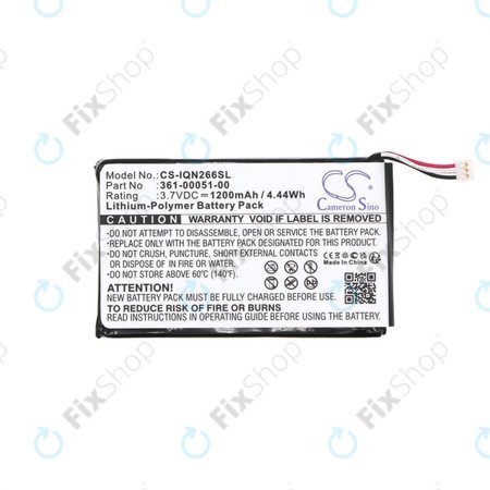 Baterie pro Garmin Nüvi 2660, 1200mAh, Li-Pol, 3.7V, 361-00051-00, HQ