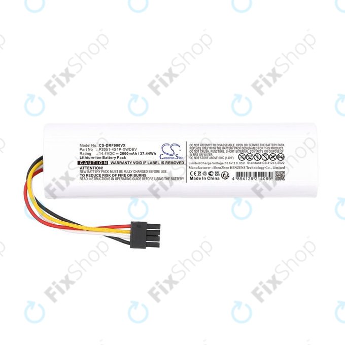 Baterie pro Dreame D9 Plus, F9 Pro, 2600mAh, Li-Ion, 14.4V, P2051-4S1P-XWDEV, HQ