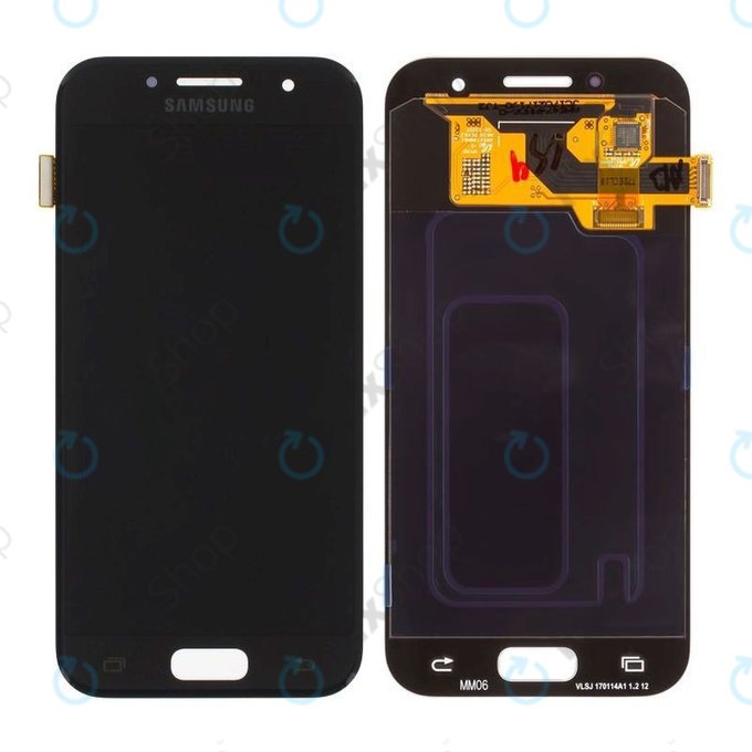 Samsung Galaxy A3 A320F (2017) - LCD Displej + Dotykové Sklo (Black Sky) - GH97-19732A, GH97-19753A Genuine Service Pack