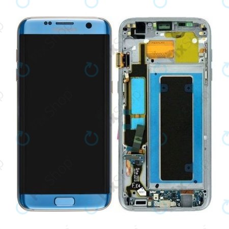 Samsung Galaxy S7 Edge G935F - LCD Displej + Dotykové Sklo + Rám (Coral Blue) - GH97-18533G, GH97-18594G, GH97-18767G Genuine Service Pack