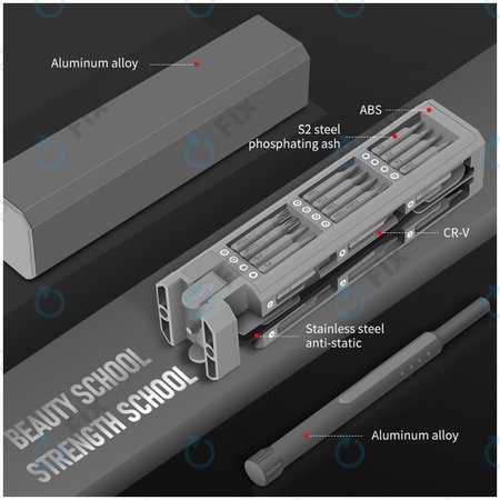 Kingsdun - Precízna Sada se Šroubovákem a Bity 44v1