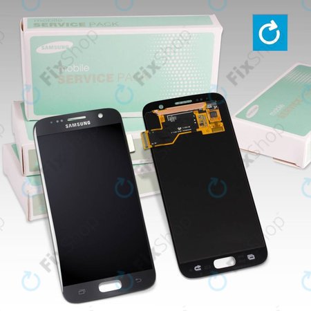 Samsung Galaxy S7 G930F - LCD Displej + Dotykové Sklo (Black) - GH97-18523A, GH97-18761A, GH97-18757A Genuine Service Pack