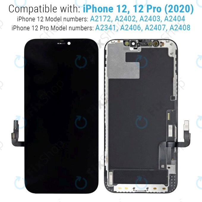 Apple iPhone 12, 12 Pro - LCD Displej + Dotykové Sklo + Rám Hard OLED FixPremium