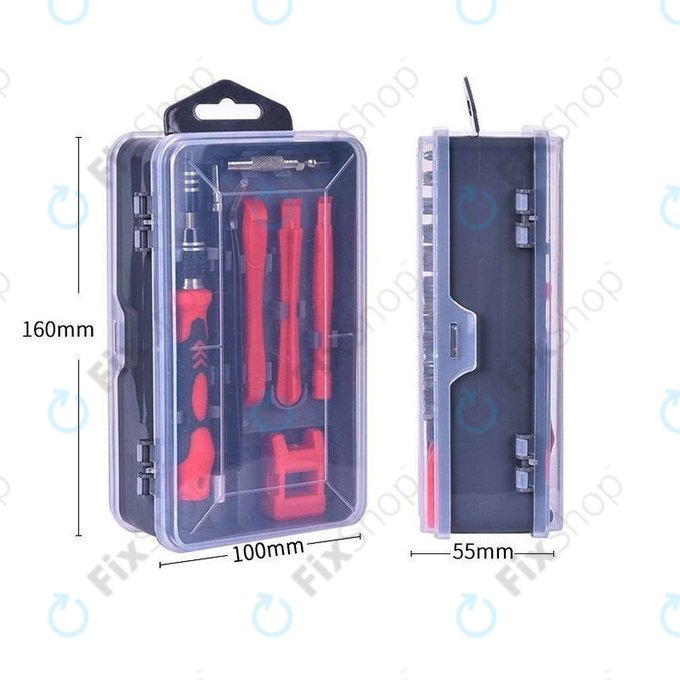Kingsdun - Profesionální Sada Nářadí pro Servis Telefonů iPhone 117v1 (Červená Edice)