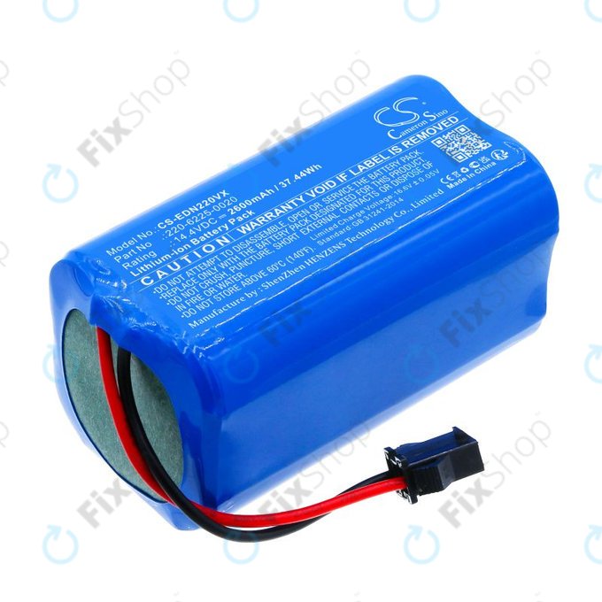 Baterie pro Lenovo, Neebo, Prixton, Ecovacs, Ultenic, 2600mAh, Li-Ion, 14.4V, 220-6225-0020, HQ