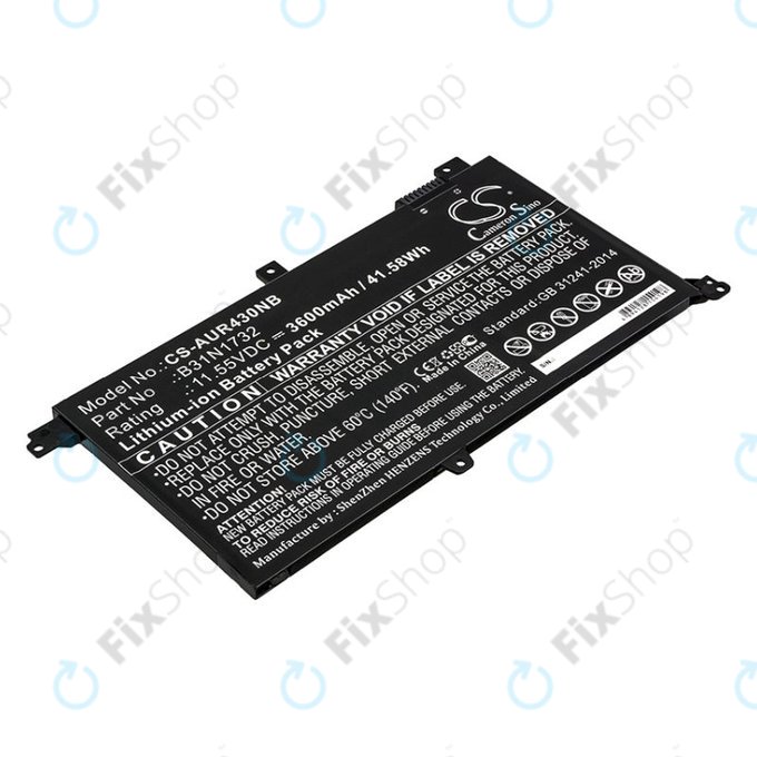 Baterie pro Asus VivoBook S14, S430FA, 3600mAh, Li-Ion, 11.55V, B31N1732, HQ