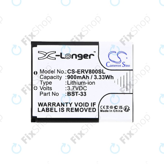 Baterie pro Sony Ericsson W595, K790i, K800i, W850i, W900i, W950i, 900mAh, Li-ion, 3.7V, BST-33, HQ