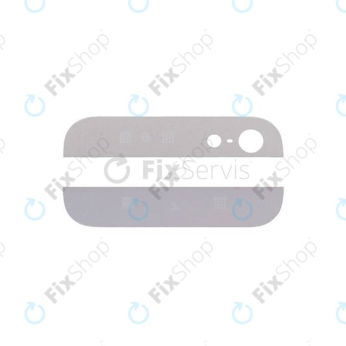 Apple iPhone 5 - Zadní Skleněné Lišty (White)