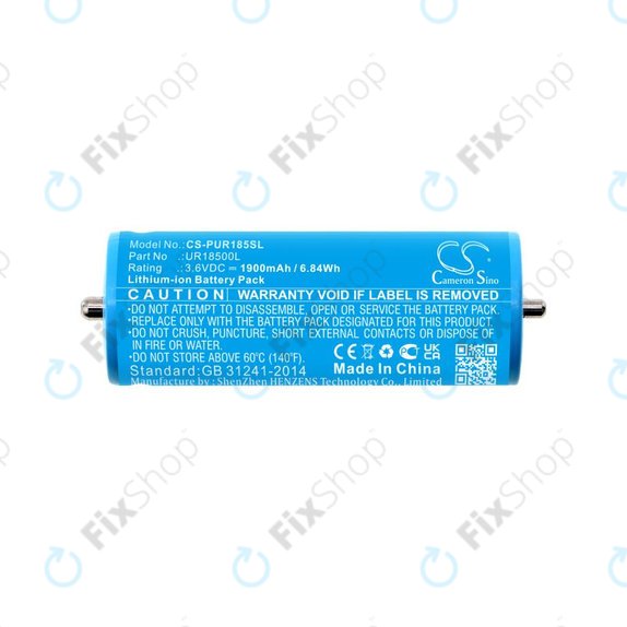Baterie pro Braun Silk-épil 5, Silk-épil 7, Silk-épil 9, 1900mAh, Li-Ion, 3.6V, UR18500L, HQ