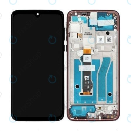 Motorola Moto G8 Plus - LCD Displej + Dotykové Sklo + Rám (Dark Red) - 5D68C15529 Genuine Service Pack