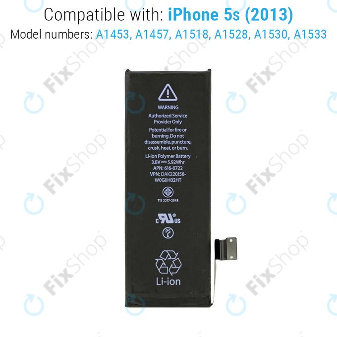 Apple iPhone 5S - Baterie 1560mAh