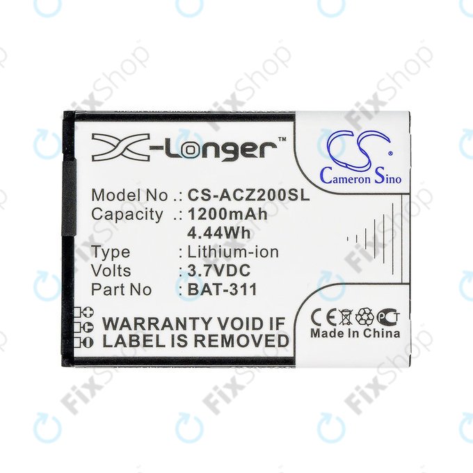 Baterie pro Acer Liquid Z200, BAT-311, Li-ion, 3.7V, 1200mAh, HQ
