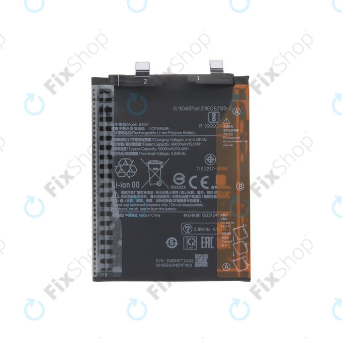 Baterie pro Xiaomi 13T 2306EPN60G, Redmi Note 13 Pro 4G 23117RA68G 2312FPCA6G, 5000mAh, BM5T, Genuine Service Pack